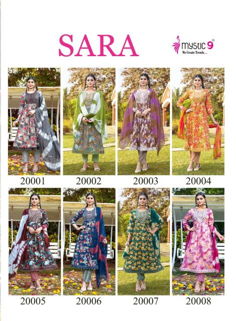 MYSTIC 9 SARA VOL 20 Ladies kurti market in Kolkata