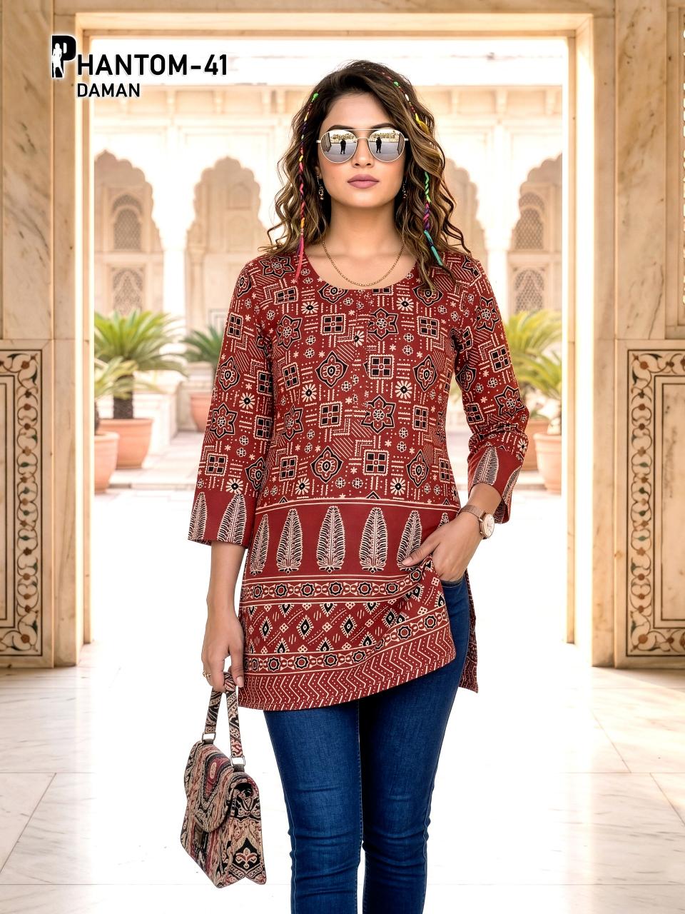 PHANTOM DAMAN SHORT TOPS Wholesale kurti manufacturers in Bangalore