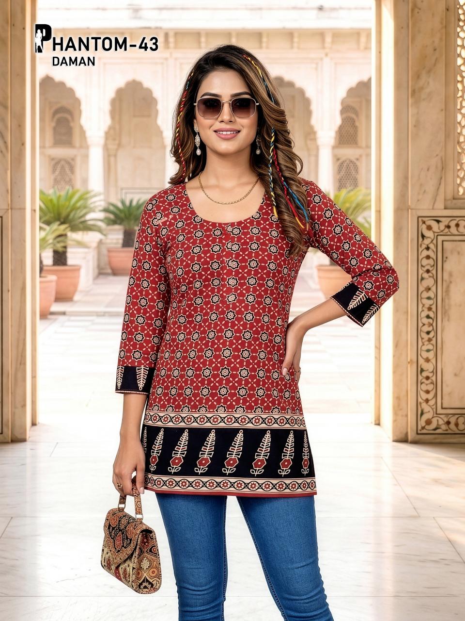 PHANTOM DAMAN SHORT TOPS Wholesale kurti manufacturers in Bangalore