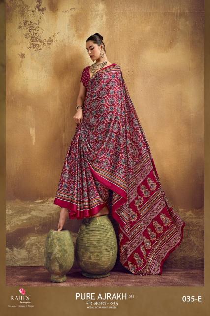 Rajtex Modal Satin Ajrakh Saree wholesalers in Pune