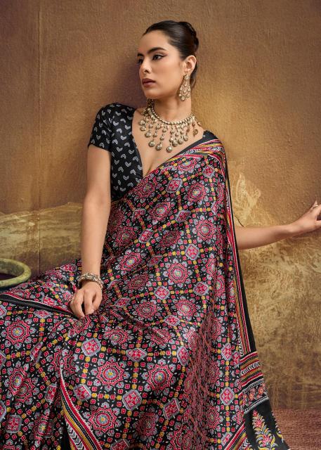 Rajtex Modal Satin Ajrakh Saree wholesalers in Pune