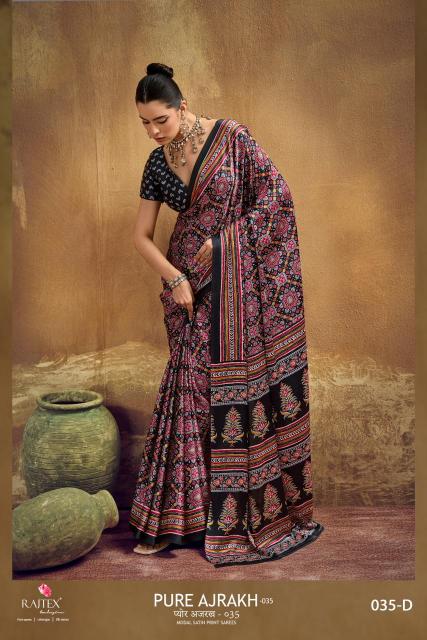 Rajtex Modal Satin Ajrakh Saree wholesalers in Pune