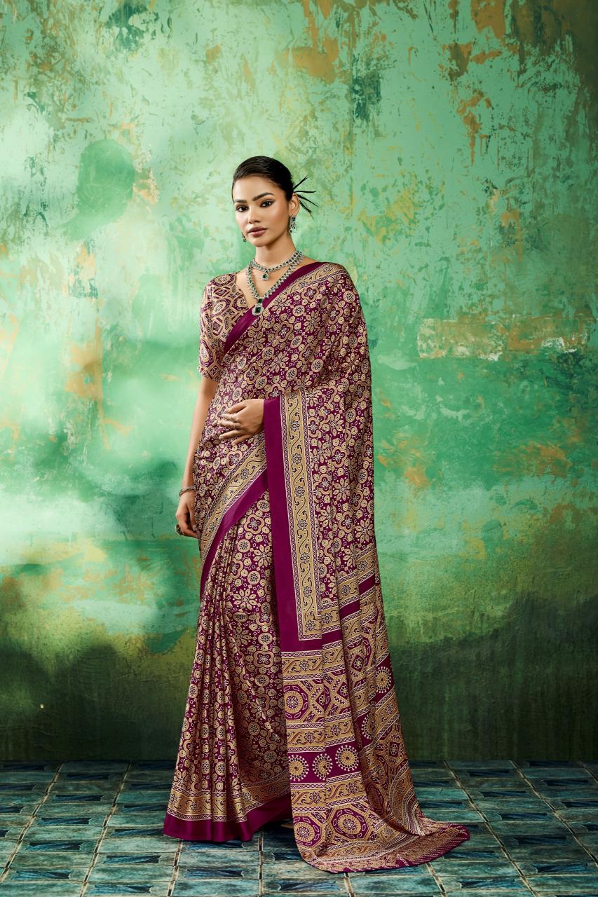 Rajtex Pure Ajrakh-039 Saree market in Pune
