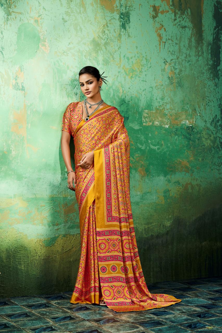 Rajtex Pure Ajrakh-039 Saree market in Pune