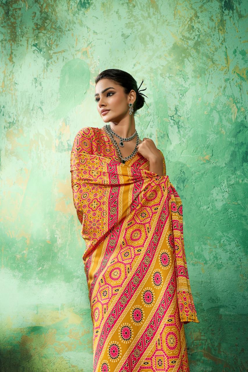 Rajtex Pure Ajrakh-039 Saree market in Pune