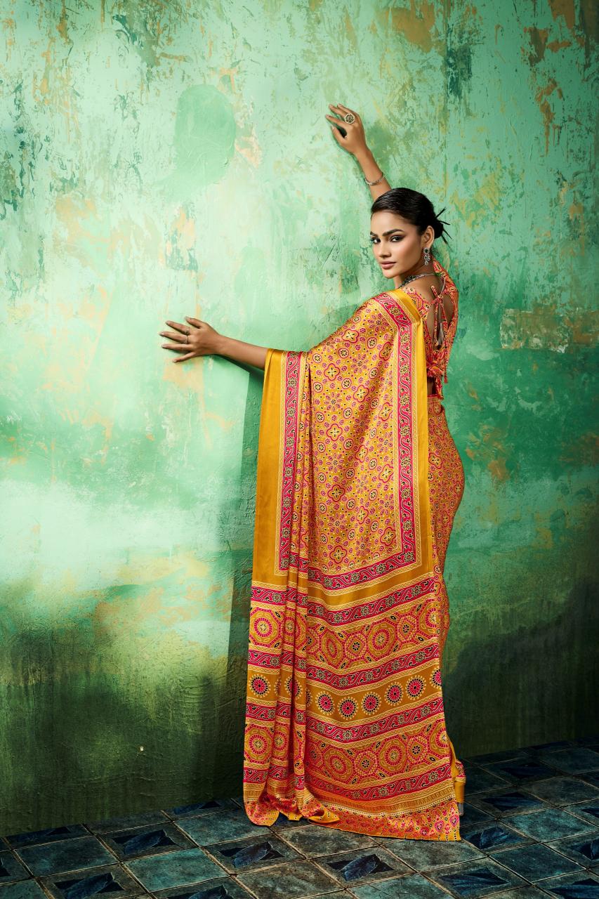 Rajtex Pure Ajrakh-039 Saree market in Pune