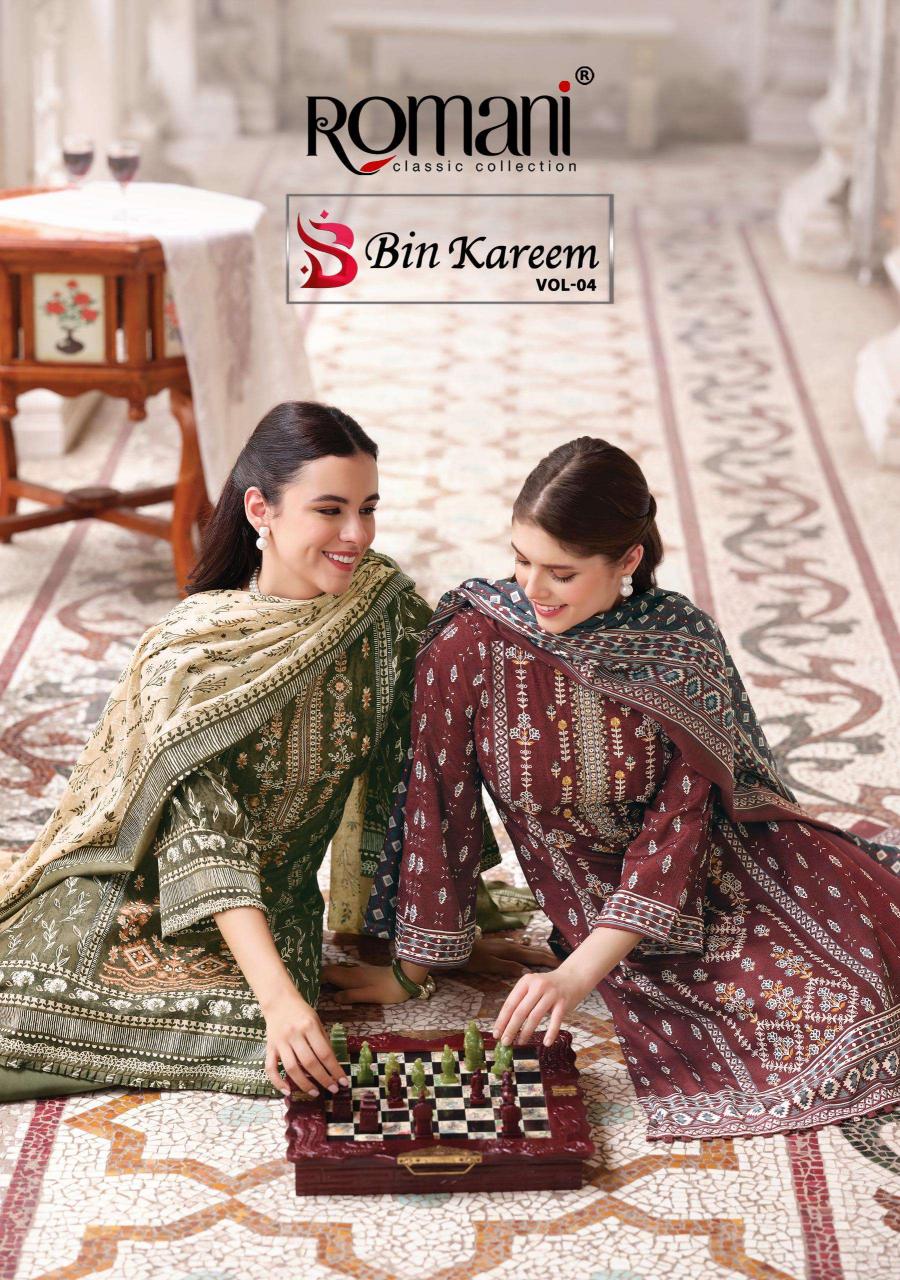 Romani Bin Kareem Vol-4 – Pakistani Kurti Pant With Dupatta - Wholesale Catalog