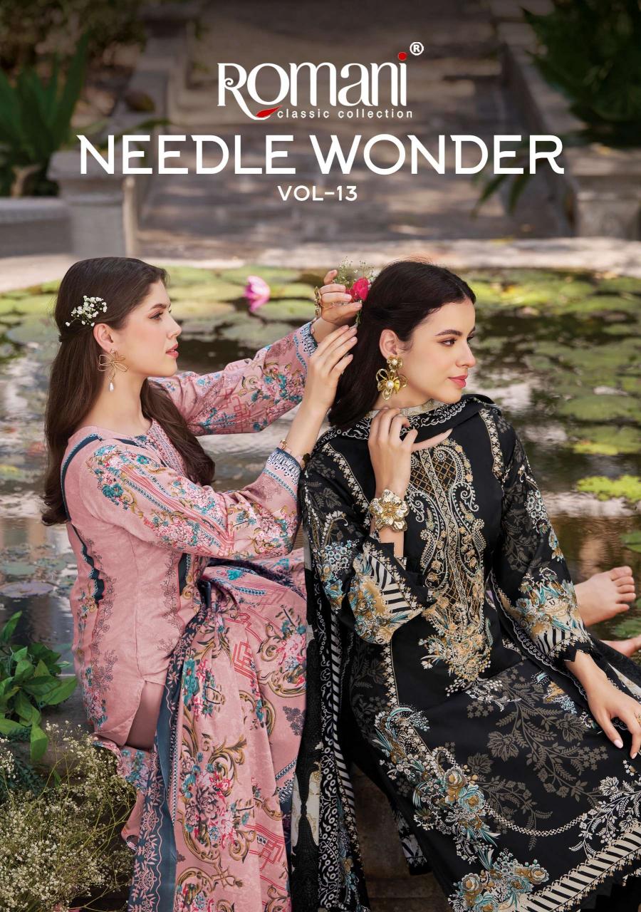 Romani Needle Wonder Vol-13 – Karachi Kurti Pant With Dupatta - Wholesale Catalog