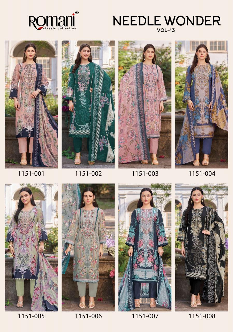 Romani Needle Wonder Vol-13 – Karachi Kurti Pant With Dupatta - Wholesale Catalog