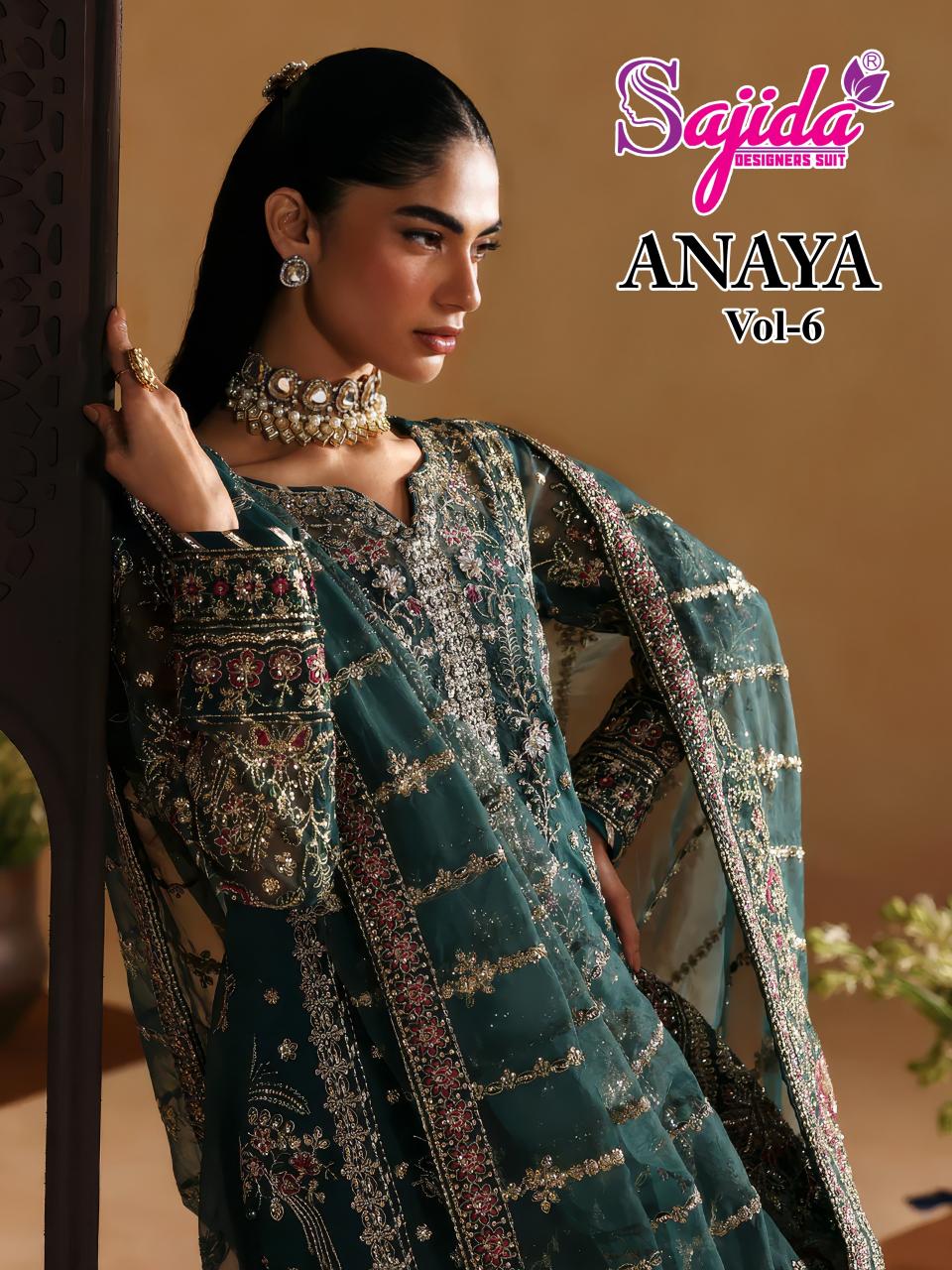 SAJIDA ANAYA-VOL-6 Indian salwar kameez wholesaler