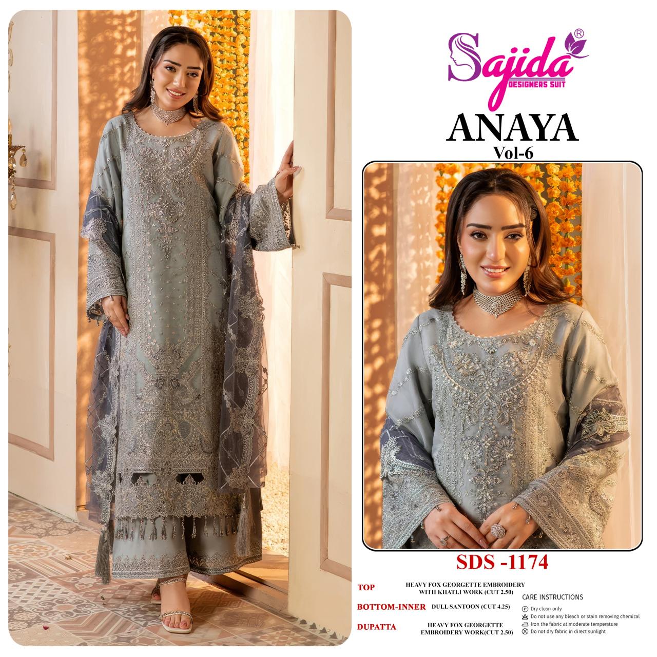 SAJIDA ANAYA-VOL-6 Indian salwar kameez wholesaler
