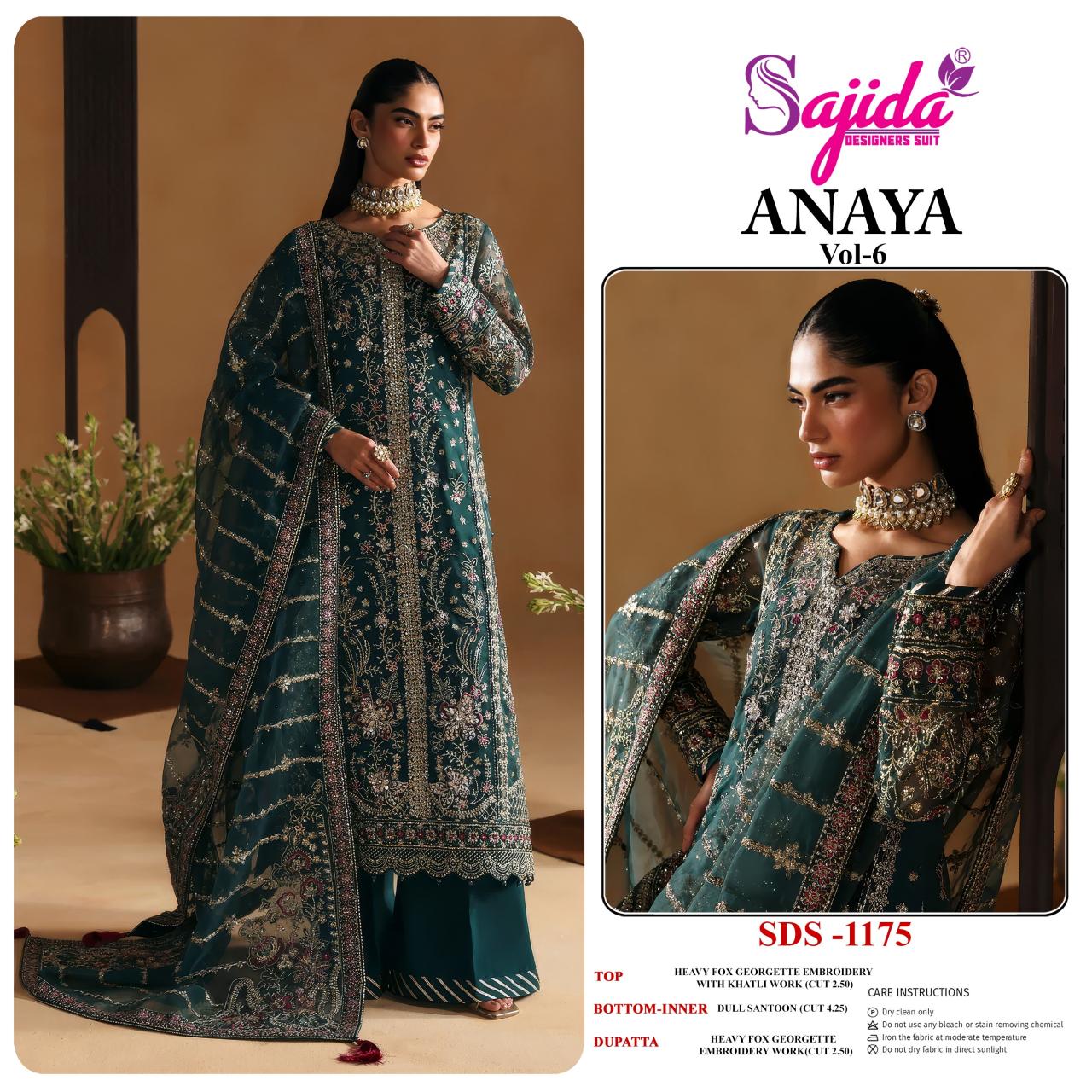 SAJIDA ANAYA-VOL-6 Indian salwar kameez wholesaler