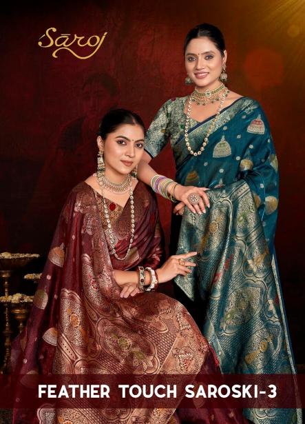 Saroj Feather touch saroski vol.3 Fedi silk saree in surat with price wholesale