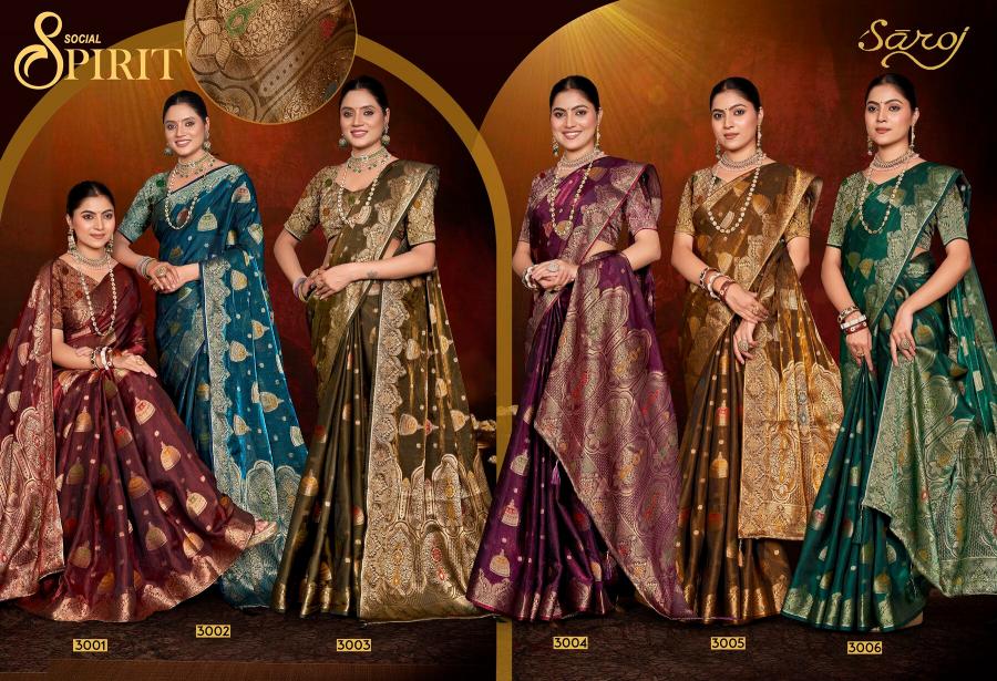 Saroj Feather touch saroski vol.3 Fedi silk saree in surat with price wholesale