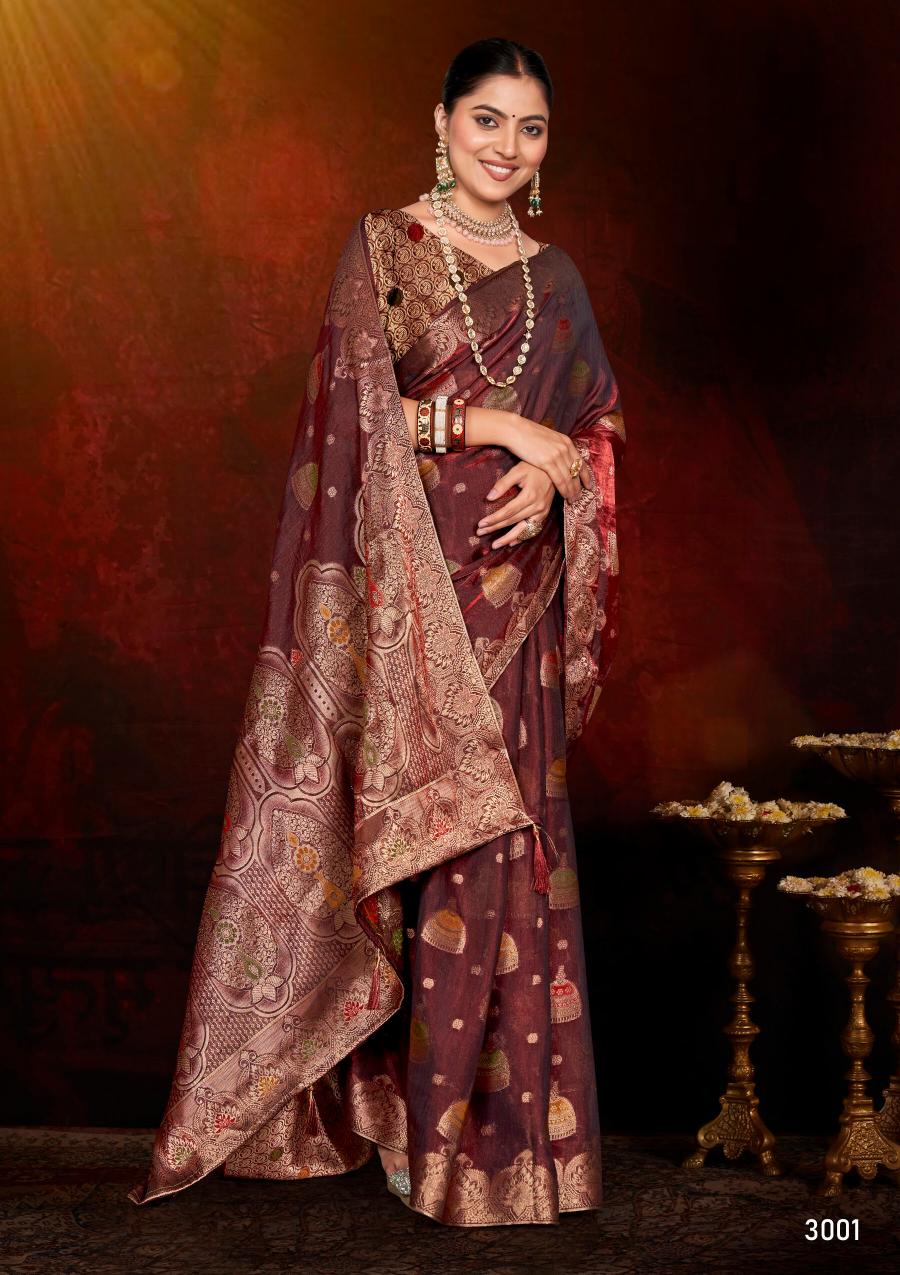 Saroj Feather touch saroski vol.3 Fedi silk saree in surat with price wholesale