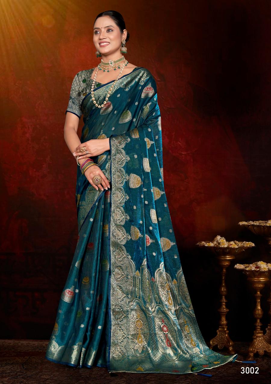 Saroj Feather touch saroski vol.3 Fedi silk saree in surat with price wholesale