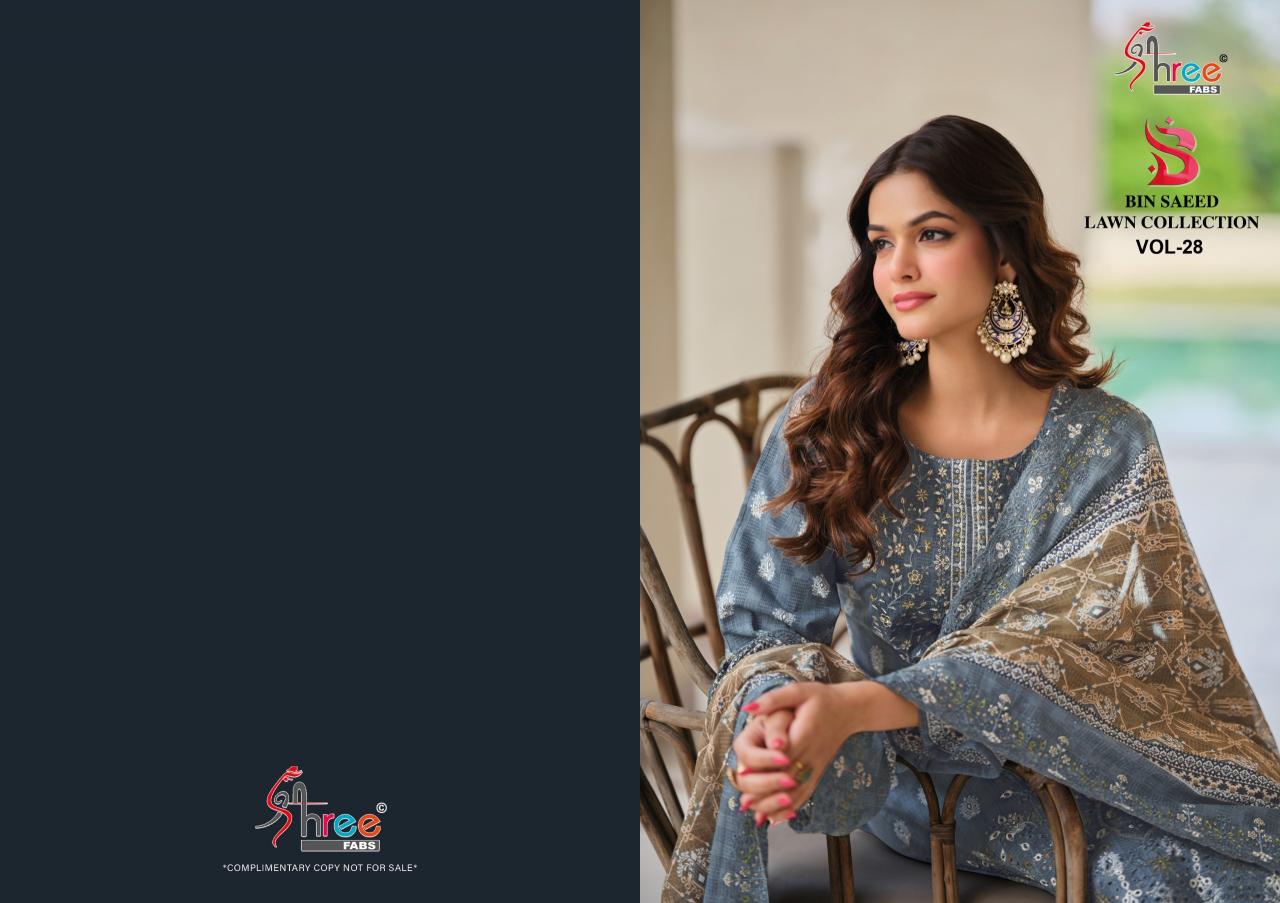 SHREE FABS BIN SAEED LAWN COLLECTION VOL-28 indian wholesale salwar kameez