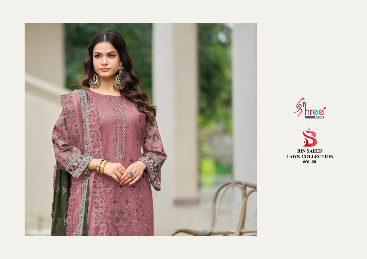 SHREE FABS BIN SAEED LAWN COLLECTION VOL-28 indian wholesale salwar kameez