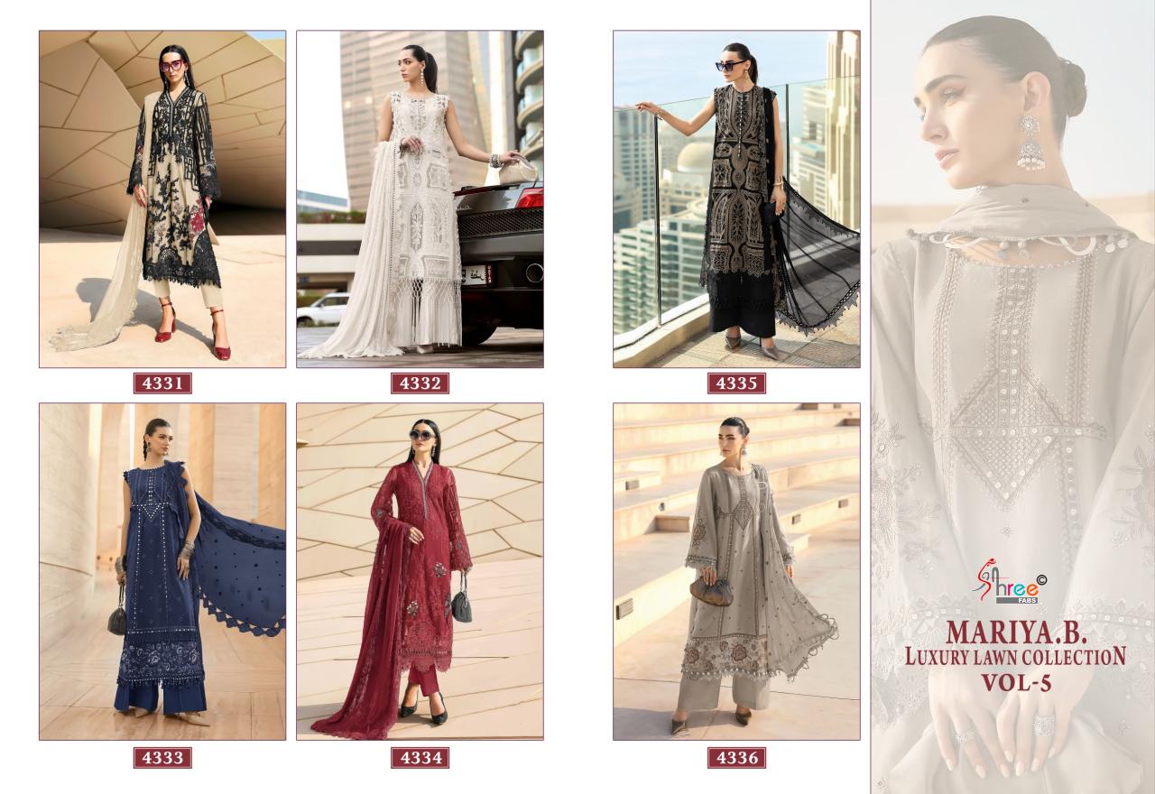 Shree fabs MARIYA.B.LUXURY LAWN COLLECTION VOL-5 Wholesale salwar kameez manufacturers in India