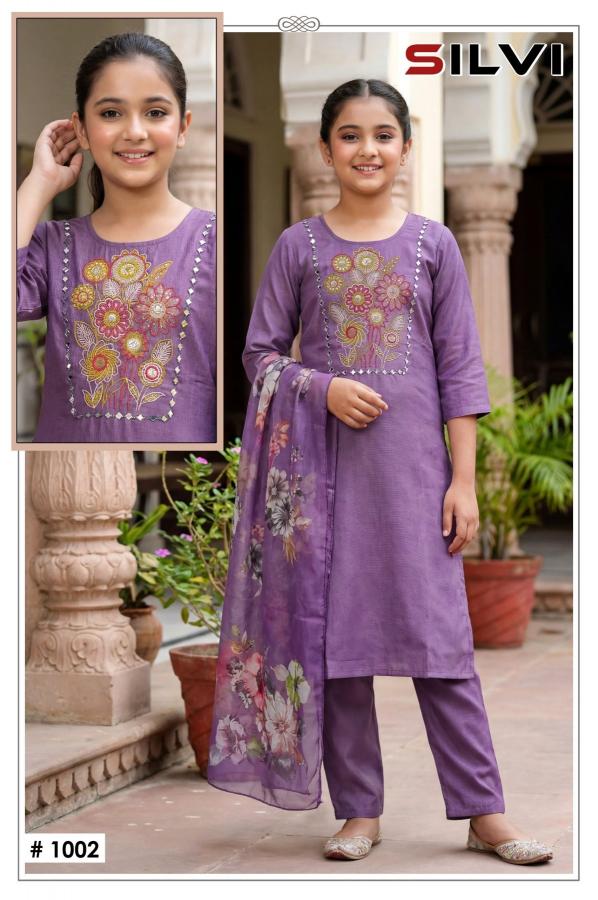 SILVI KIDS WHOLESALE KURTI 3PCS  1
