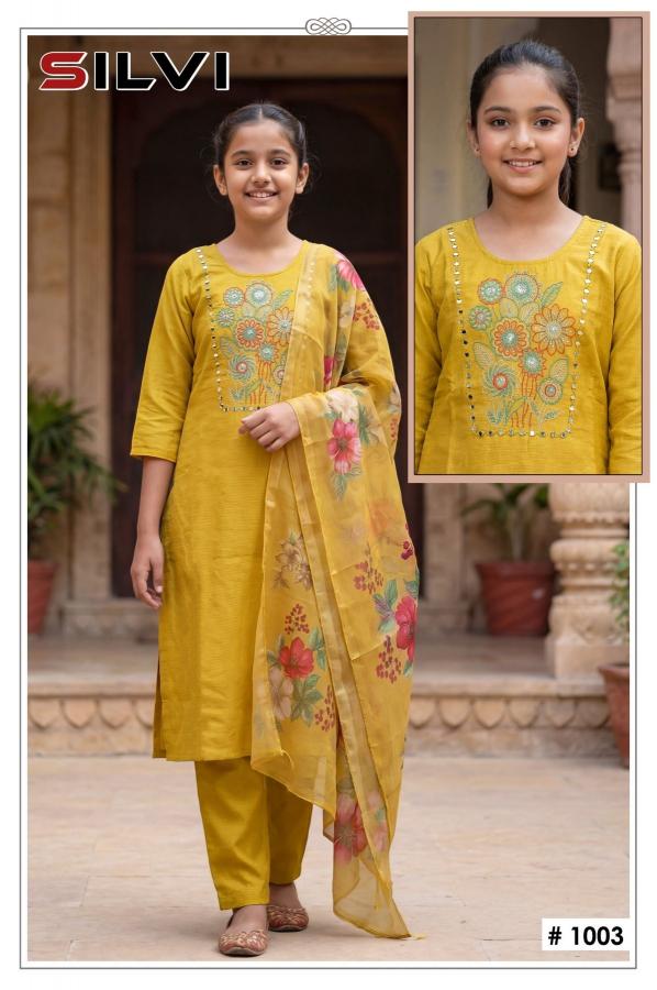 SILVI KIDS WHOLESALE KURTI 3PCS  1