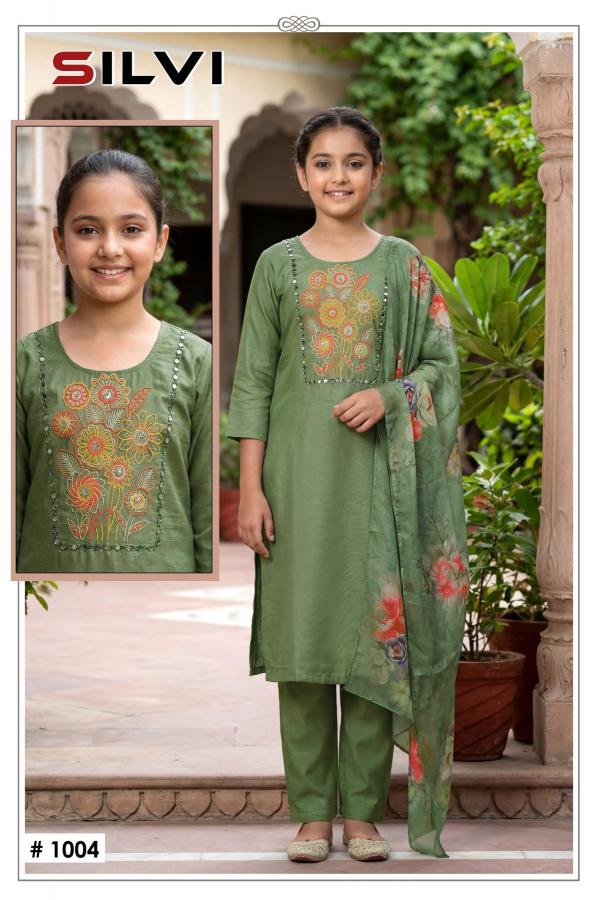 SILVI KIDS WHOLESALE KURTI 3PCS  1