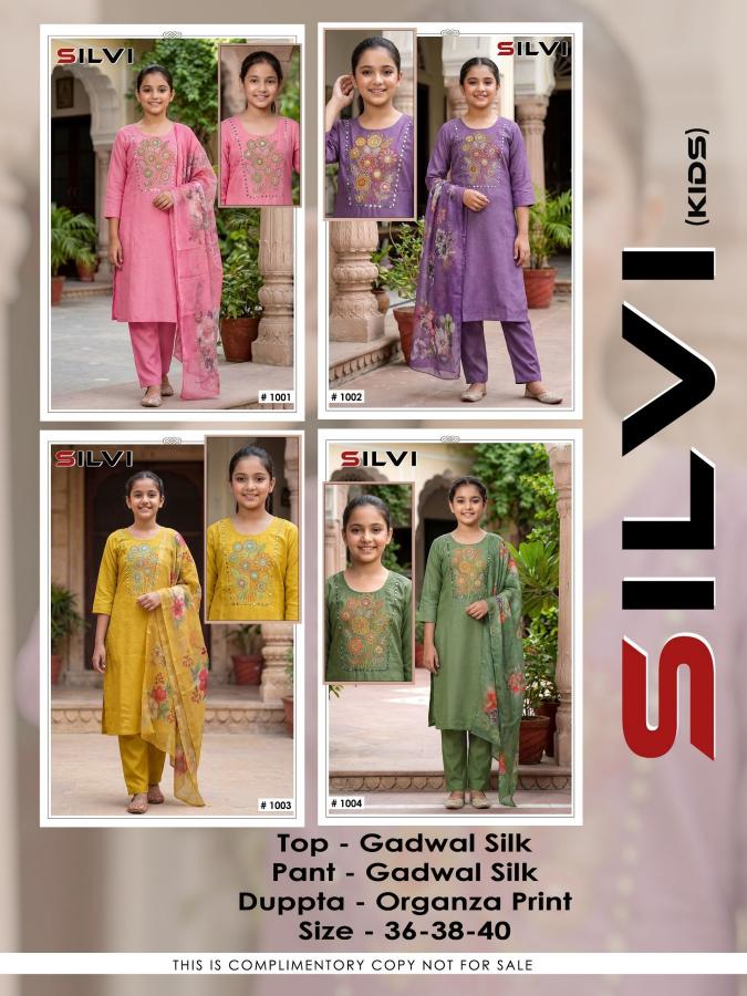 SILVI KIDS WHOLESALE KURTI 3PCS  1