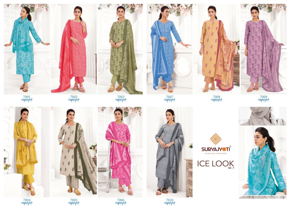 Suryajyoti Ice Look Vol-7 – Dress Material - Wholesale Catalog