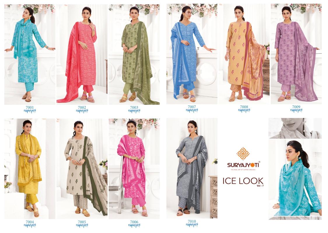 Suryajyoti Icelook Vol-7 – Kurti Pant With Dupatta - Wholesale Catalog