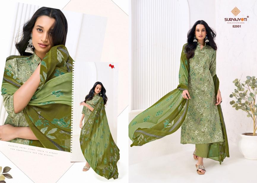 Suryajyoti Naishaa Vol-52 – Dress Material - Wholesale Catalog