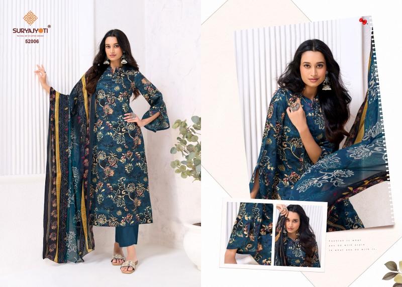 Suryajyoti Naishaa Vol-52 Wholesale dress materials in Surat