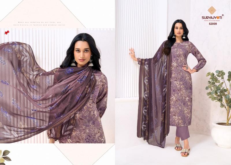 Suryajyoti Naishaa Vol-52 Wholesale dress materials in Surat