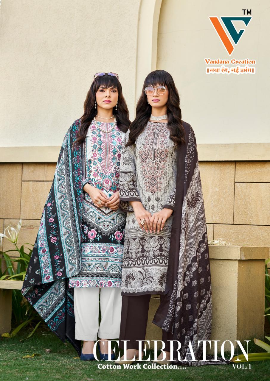 VANDANA‎ CELEBRATION‎‎ VOL 1 Salwar Kameez Online Wholesale Surat