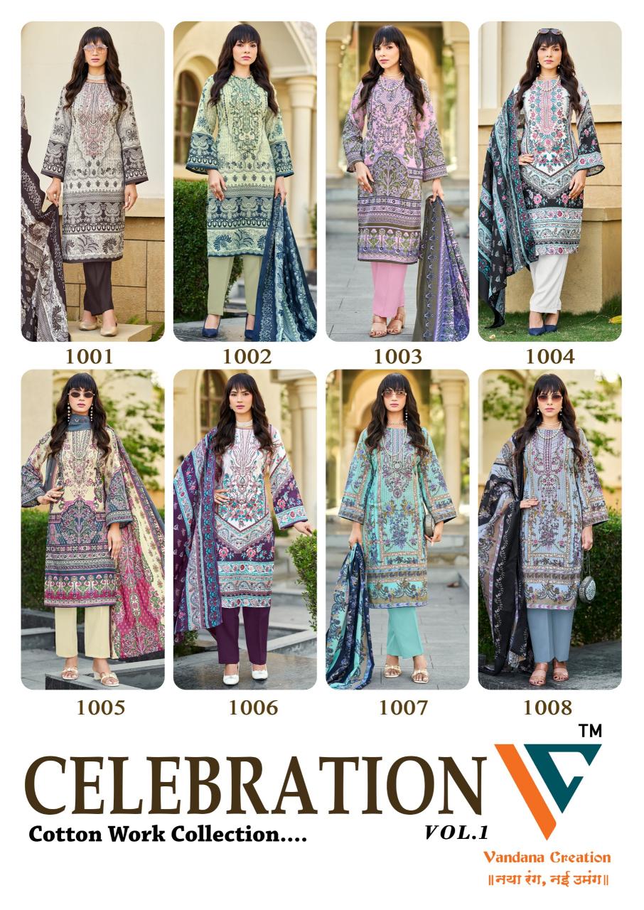 VANDANA‎ CELEBRATION‎‎ VOL 1 Salwar Kameez Online Wholesale Surat