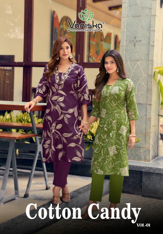 VANISKA COTTON CANDY VOL.1 Designer kurtis in bulk