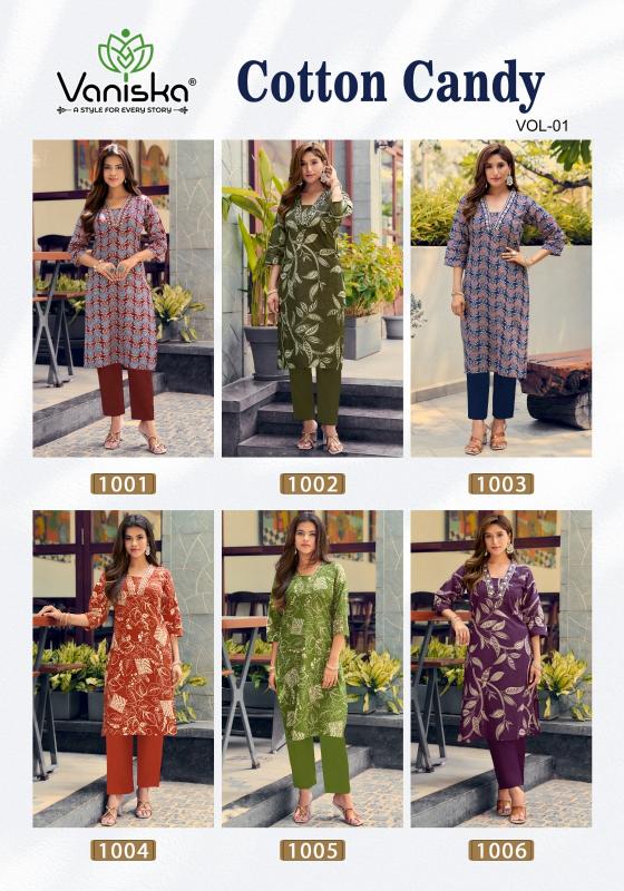 VANISKA COTTON CANDY VOL.1 Designer kurtis in bulk