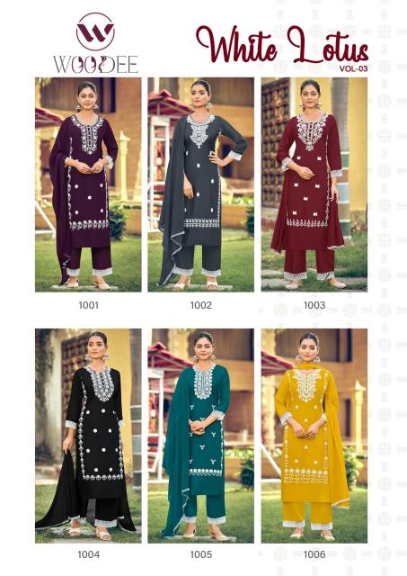 WOODEE WHITE LOTUS vol-3 mumbai kurti market