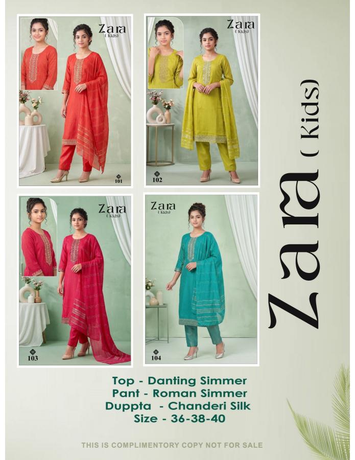 ZARA KIDS WHOLESALE KURTI 3PCS 