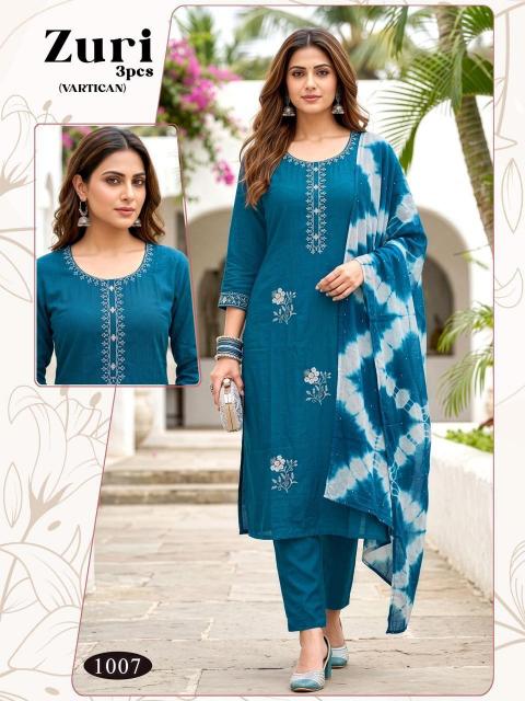 ZURI  3PCS  WHOLESALE KURTI 