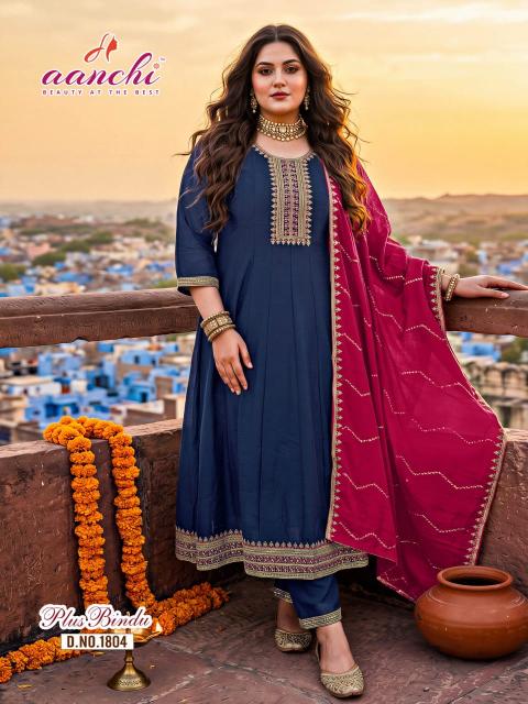 Aanchi Plus Bindu catalog designer kurtis wholesale online shopping 