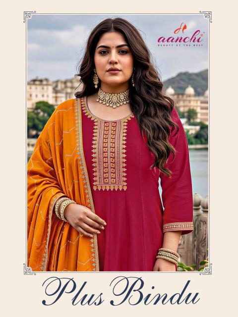 Aanchi Plus Bindu catalog designer kurtis wholesale online shopping 