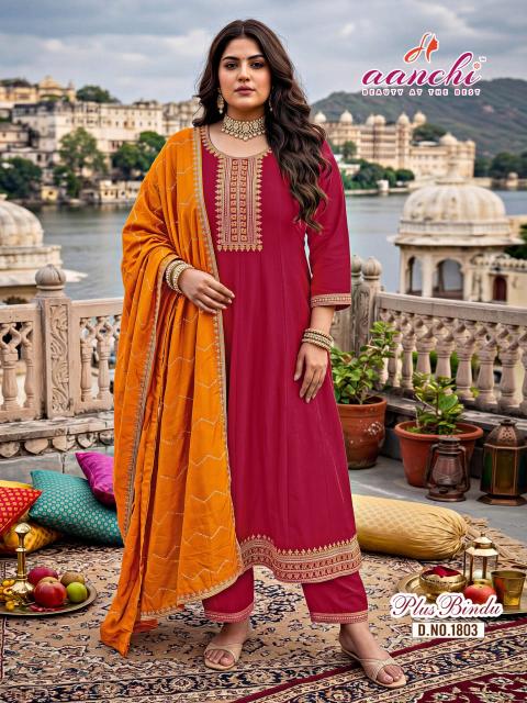 Aanchi Plus Bindu catalog designer kurtis wholesale online shopping 