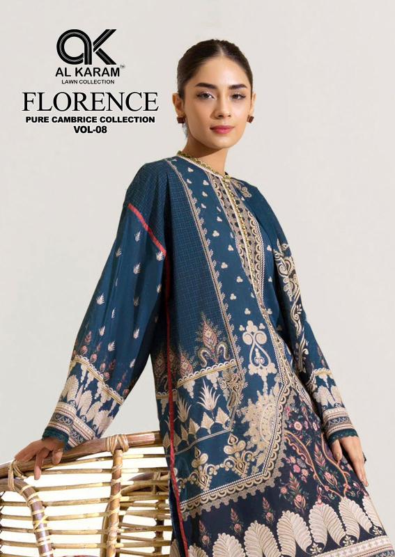 AL Karam Florence Vol-8 – Karachi Dress Material - Wholesale Catalog