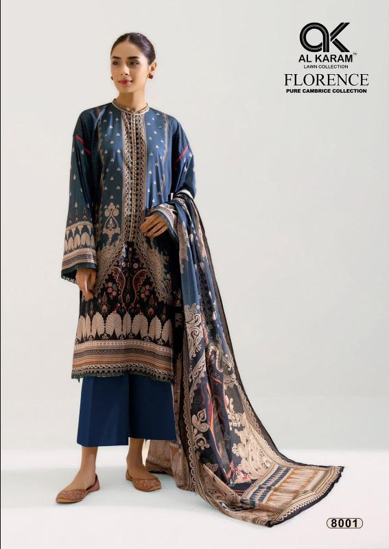 AL Karam Florence Vol-8 – Karachi Dress Material - Wholesale Catalog