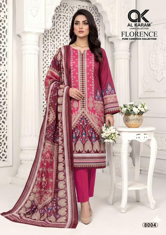 AL Karam Florence Vol-8 – Karachi Dress Material - Wholesale Catalog