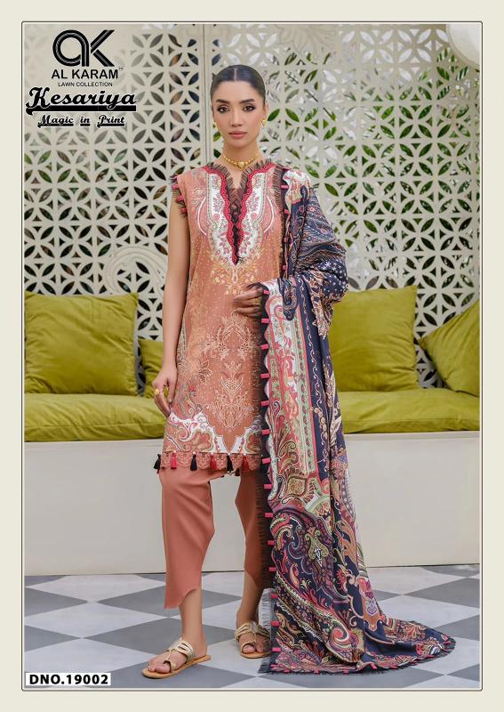 Al Karam Kesariya Vol-19 – Karachi Dress Material - Wholesale Catalog