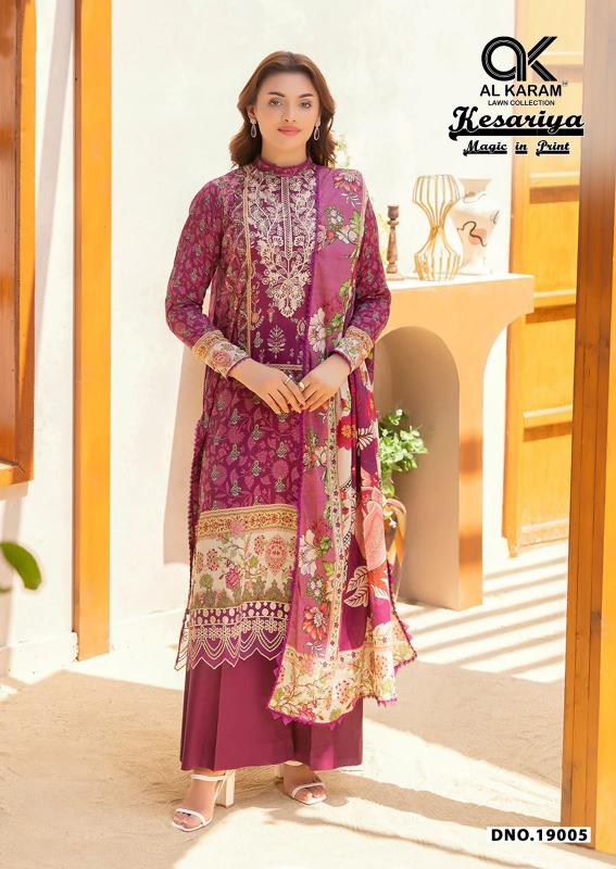 Al Karam Kesariya Vol-19 – Karachi Dress Material - Wholesale Catalog