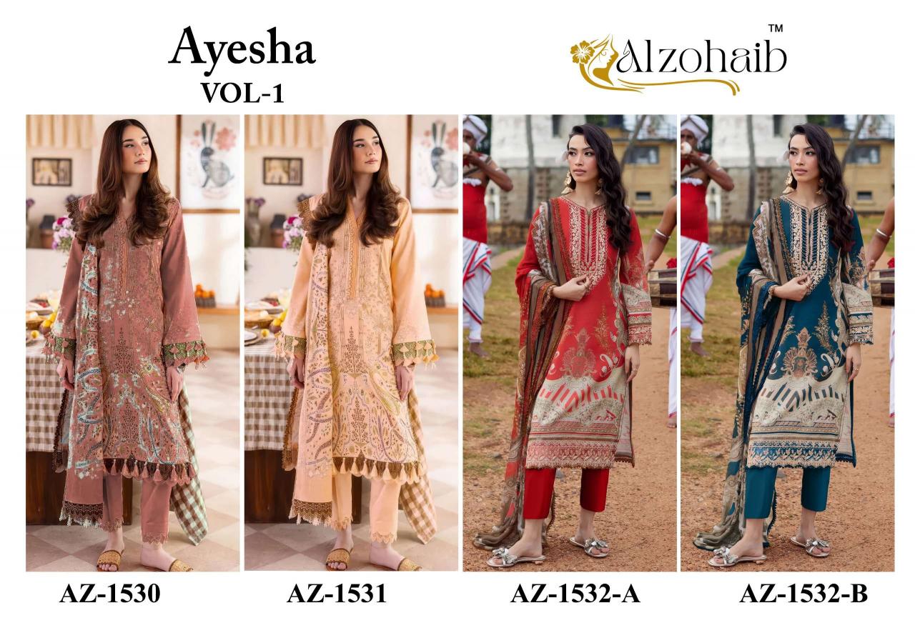 Al Zohaib Ayesha Vol-1 – Pakistani Readymade Kurti Pant With Dupatta - Wholesale Catalog