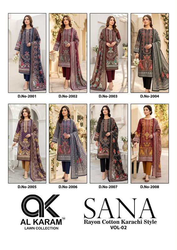 Alkaram Sana Vol- 2 – Karachi Dress Material - Wholesale Catalog