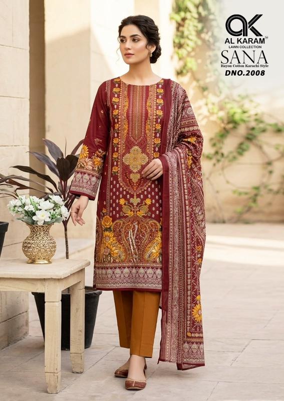 Alkaram Sana Vol- 2 – Karachi Readymade Kurti Pant With Dupatta - Wholesale Catalog